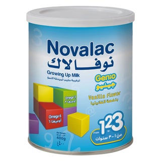 Novalac Genio 123 Stage 3 Growing Up Milk Formula For 3 To 6 Years Kids 400g