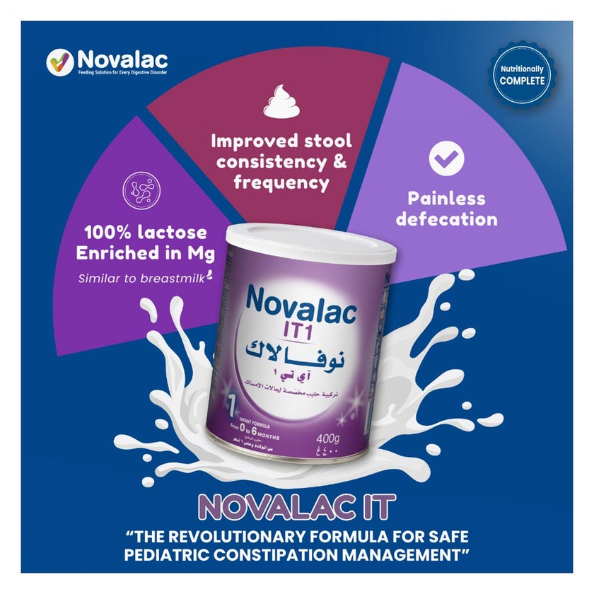 Novalac IT Stage 1 Anti-Constipation Follow On Infant Milk Formula For 0 To 6 Months 400g