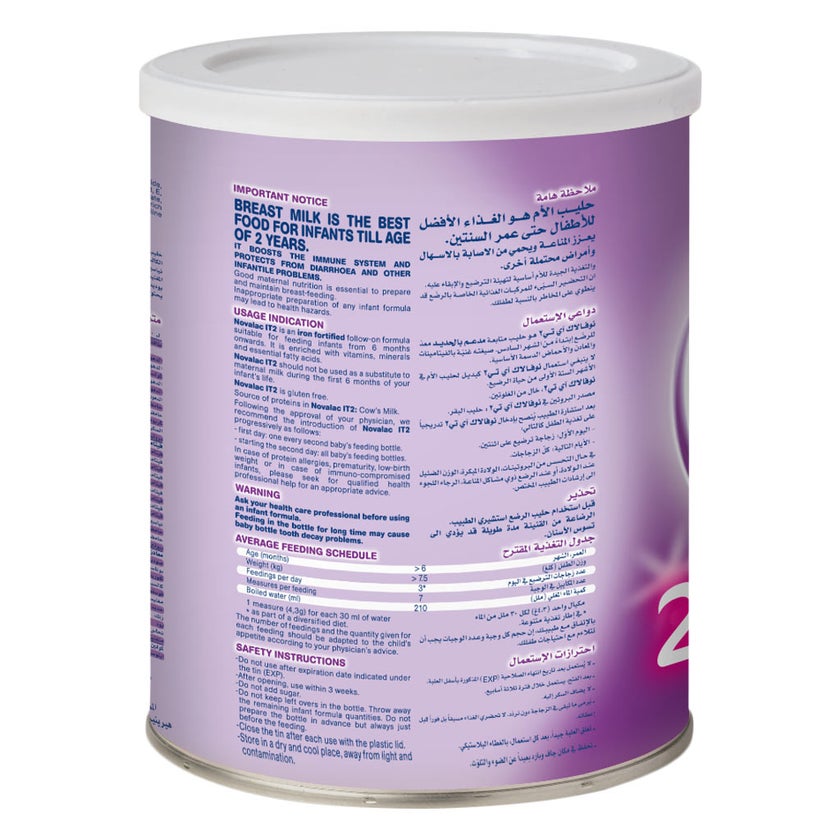 Novalac IT Stage 2 Anti-Constipation Follow On Infant Milk Formula For 6 To 12 Months 400g