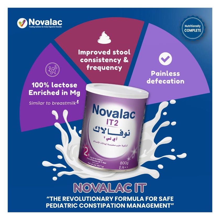 Novalac IT Stage 2 Anti-Constipation Follow On Infant Milk Formula For 6 To 12 Months 800g