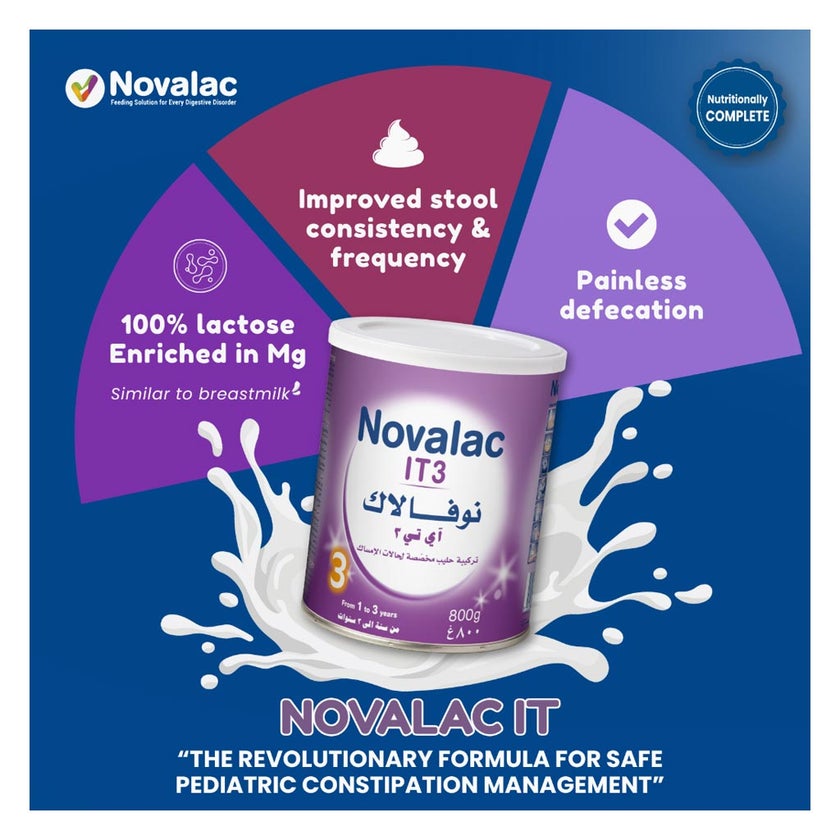 Novalac IT Stage 3 Anti Constipation Growing Up Formula For 1 To 3 Years Toddler 800g