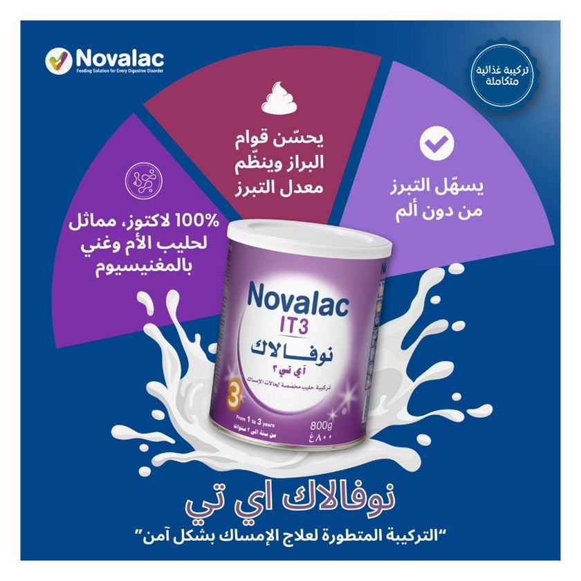 Novalac IT Stage 3 Anti Constipation Growing Up Formula For 1 To 3 Years Toddler 800g