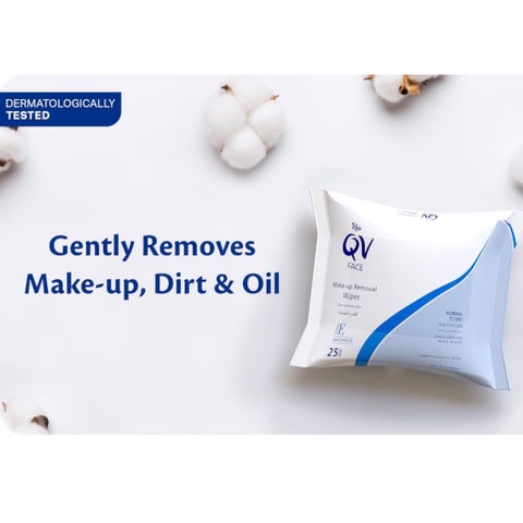 Ego QV Face Make Up Removal Wipes, Pack of 25's