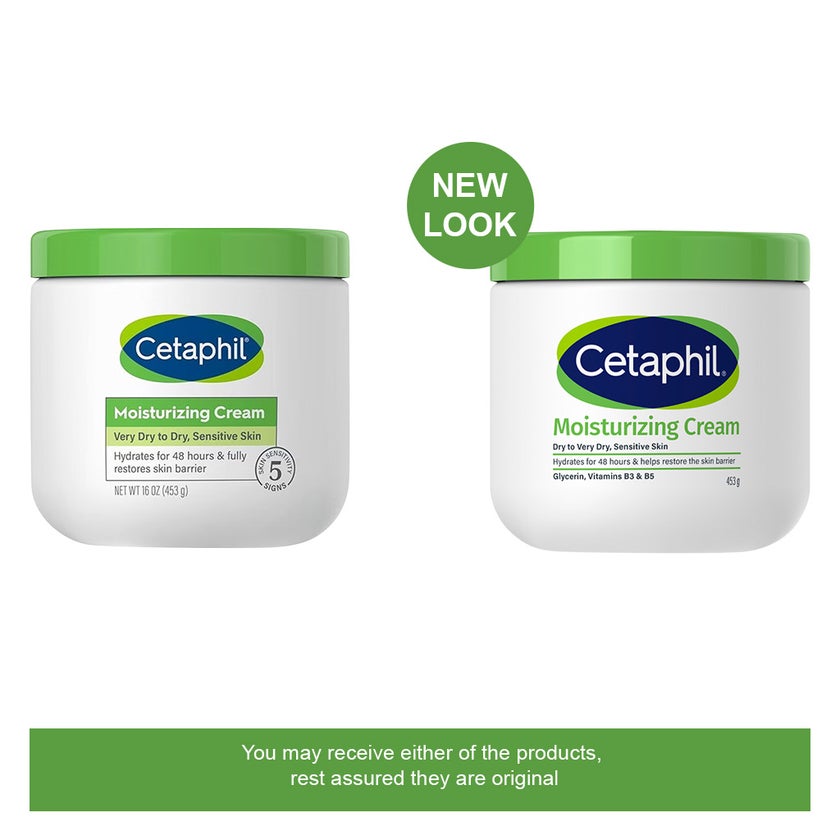 Cetaphil Unscented Moisturizing Cream For Face & Body 453g