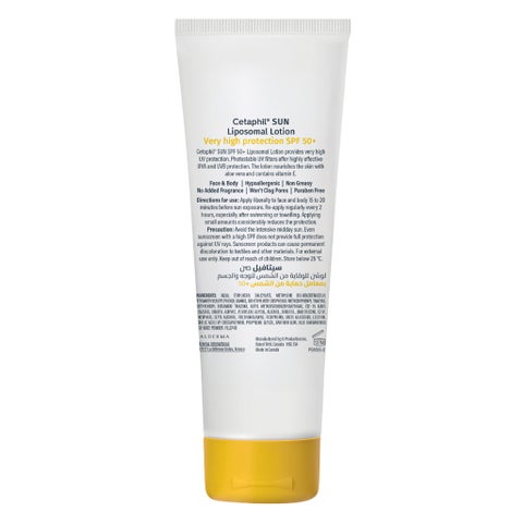 Cetaphil Sun Liposomal Lotion SPF 50+ Moisturizing Sunscreen For Face & Body With Sensitive Skin, Unscented, 50ml