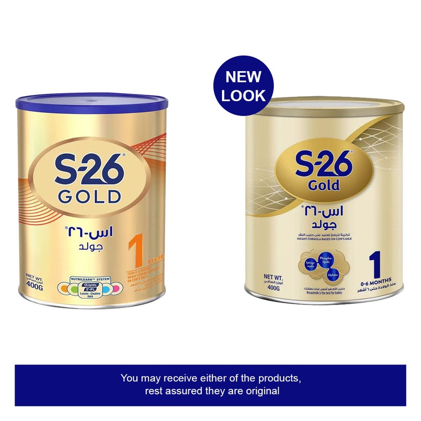 S-26 Gold Stage 1 Baby Milk Formula For 0 To 6 Months 400g