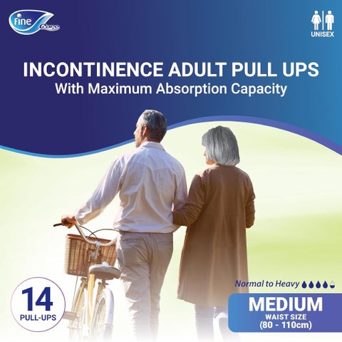 Fine Care Adult Diaper Unisex Briefs Pull-Ups Medium, Pack of 14's - 216509