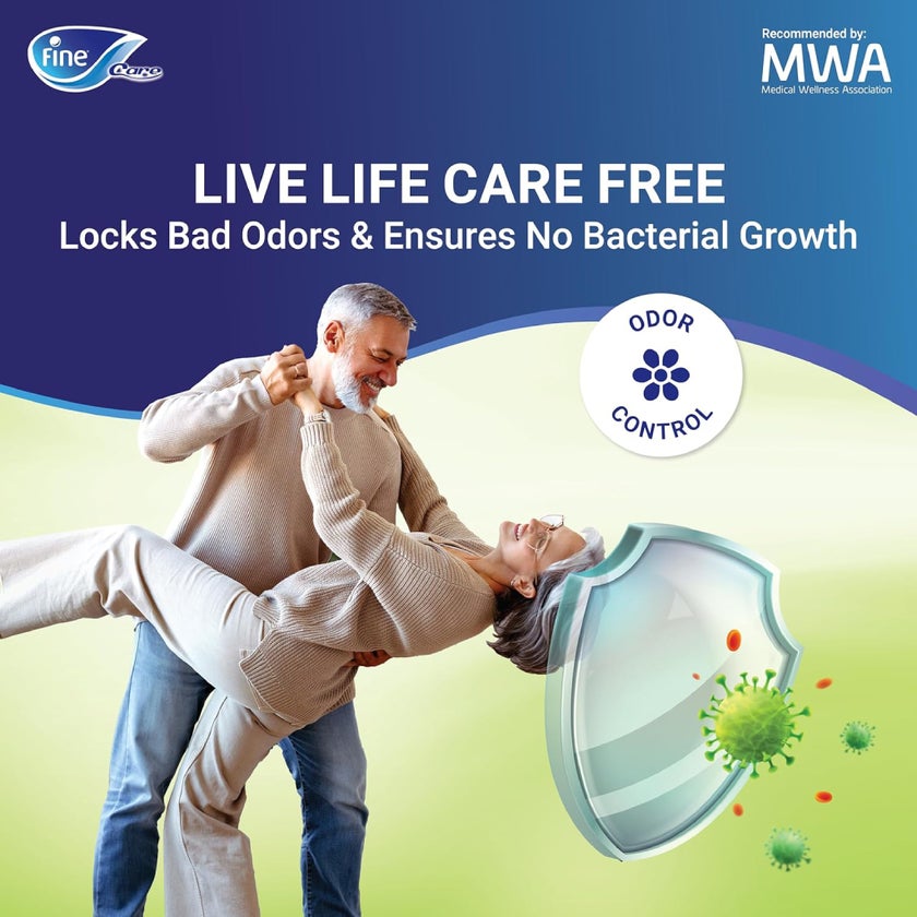 Fine Care Adult Diaper Unisex Briefs Pull-Ups Medium, Pack of 14's - 216509