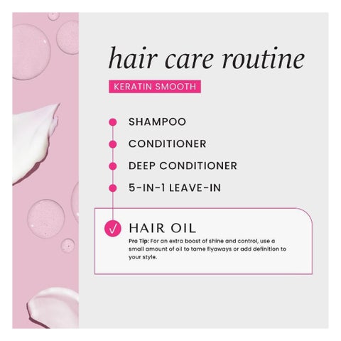 Hask Keratin Protein Smoothing Shine Hair Oil Treatment 18ml