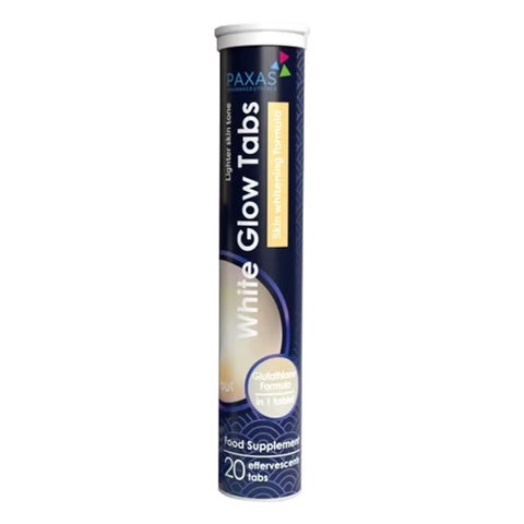 Paxas White Glow Skin Whitening Effervescent Tablets, Pack of 20's