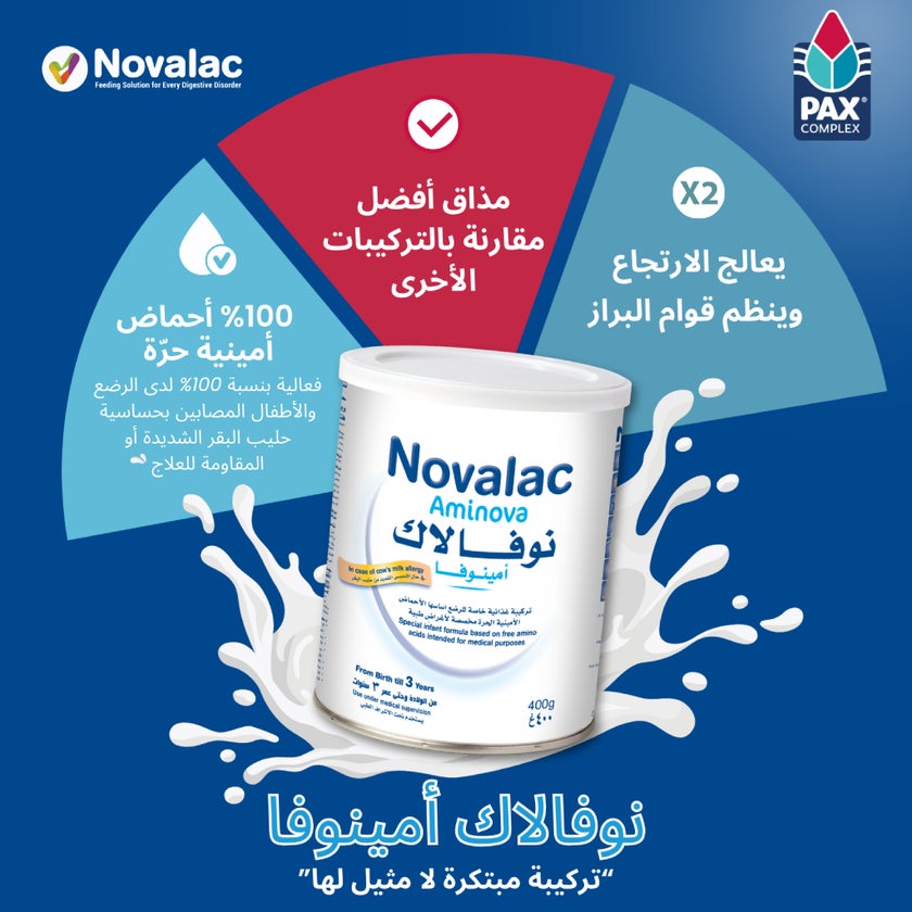 Novalac Aminova Amino Acids Based Infant Milk Formula For 0 To 3 Years 400g