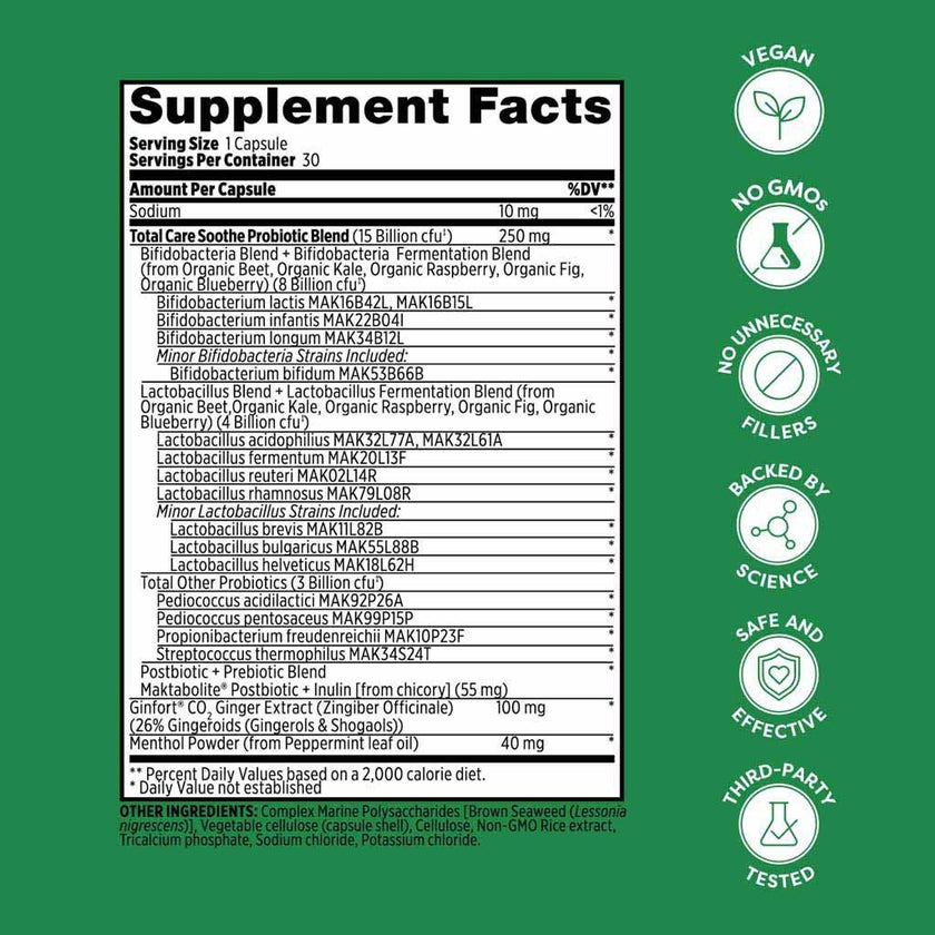 Probulin Total Care Soothe Probiotic Capsules, Pack of 30's