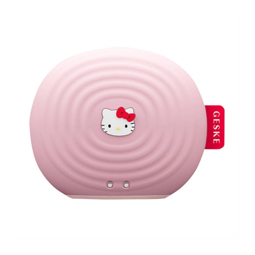 Geske Hello Kitty SmartAppGuided 4-in-1 Sonic Facial Brush In Pink Color For Deep Cleansing & Anti-Aging Massage