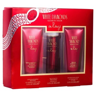 Elizabeth Taylor White Diamonds En Rouge Gift Set For Women - Pack of White Diamonds En Rouge EDP 100ml + En Rouge Body Wash 100ml + En Rouge Body Lotion 100ml 