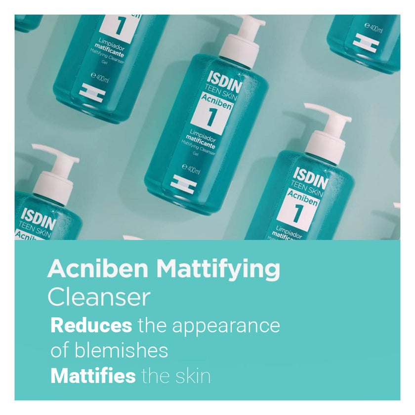 Isdin Teen Skin Acniben Mattifying Cleanser Gel 400ml