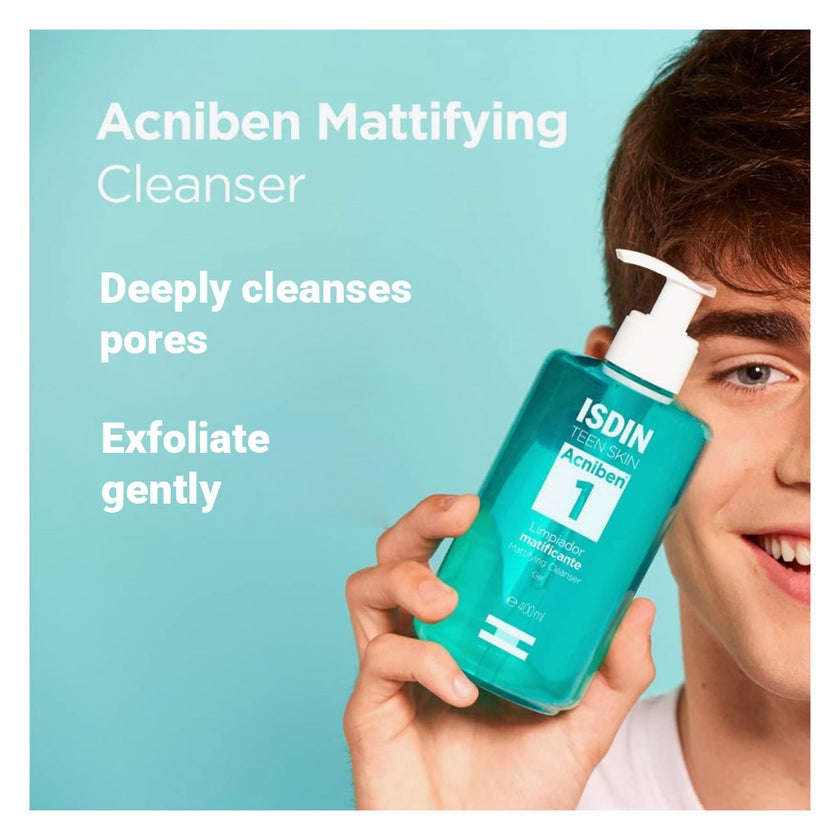 Isdin Teen Skin Acniben Mattifying Cleanser Gel 400ml