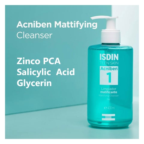 Isdin Teen Skin Acniben Mattifying Cleanser Gel 400ml