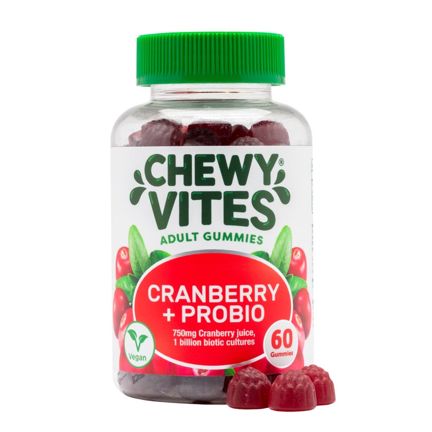 Chewy Vites CranBerry + Probiotic Adult Gummies, Pack of 60's