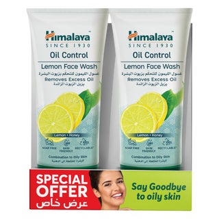 Himalaya Oil Control Lemon Face Wash 150ml, Pack of 2