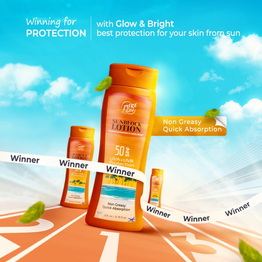 Pure Life SPF50 Sunscreen Lotion 200ml