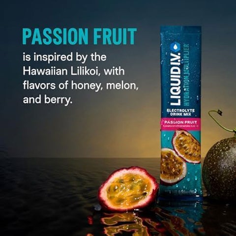 Liquid I.V. Hydration Multiplier Electrolyte Drink Mix - Passion Fruit Flavor, Pack of 10's