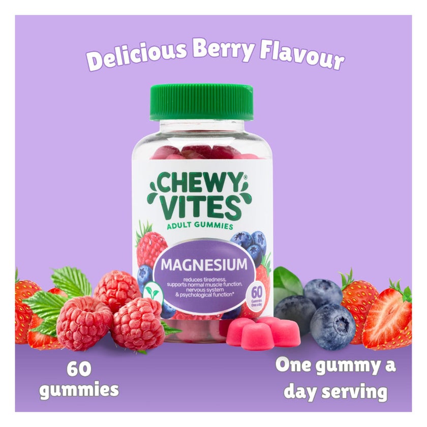 Chewy Vites Adults Magnesium Gummies, Pack of 60's