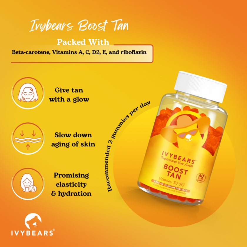 Ivybears Boost Tan Adult Gummies, Pack of 60's