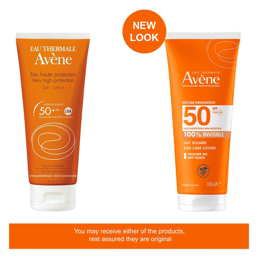 Avene SPF50+ Sunscreen Lotion For High Sun Protection 100ml