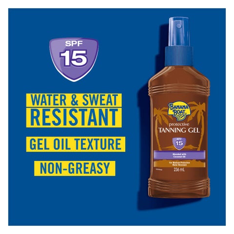 Banana Boat SPF 15 Protective Tanning Gel - 236ml