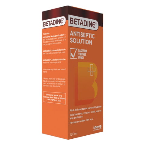 Betadine Povidone Iodine Antiseptic Solution 120ml