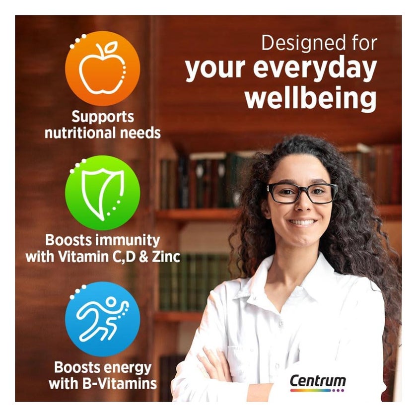 Centrum Adult Multivitamin Tablets, Pack of 100's