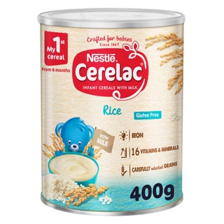 Nestle Cerelac Rice & Milk Infant Cereals From 6 Months 400g