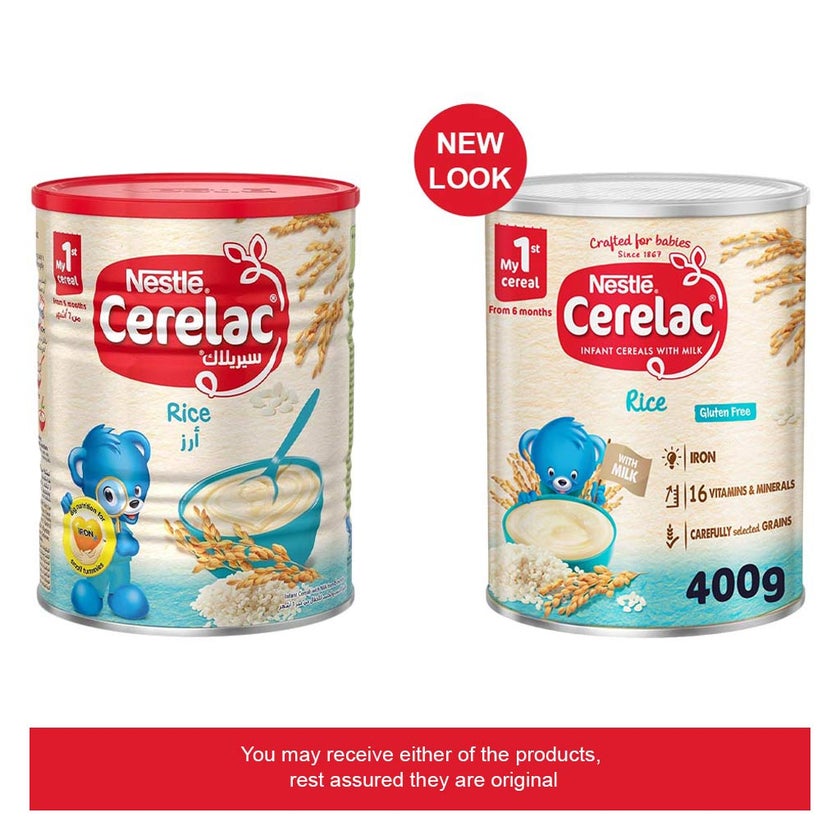Nestle Cerelac Rice & Milk Infant Cereals From 6 Months 400g