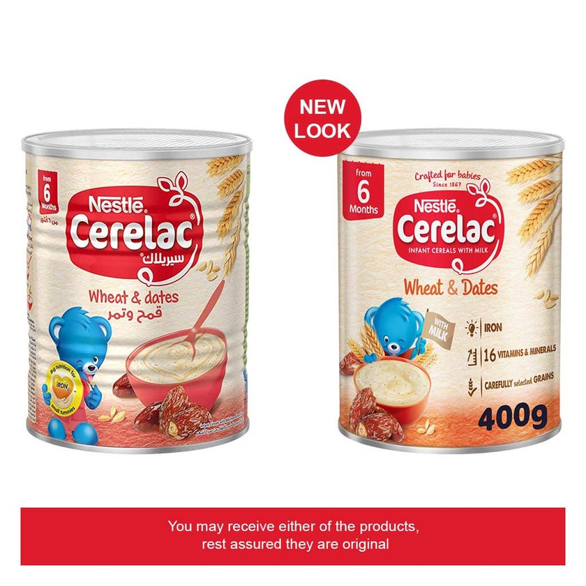Nestle Cerelac Wheat & Dates Infant Cereals From 6 Months 400g