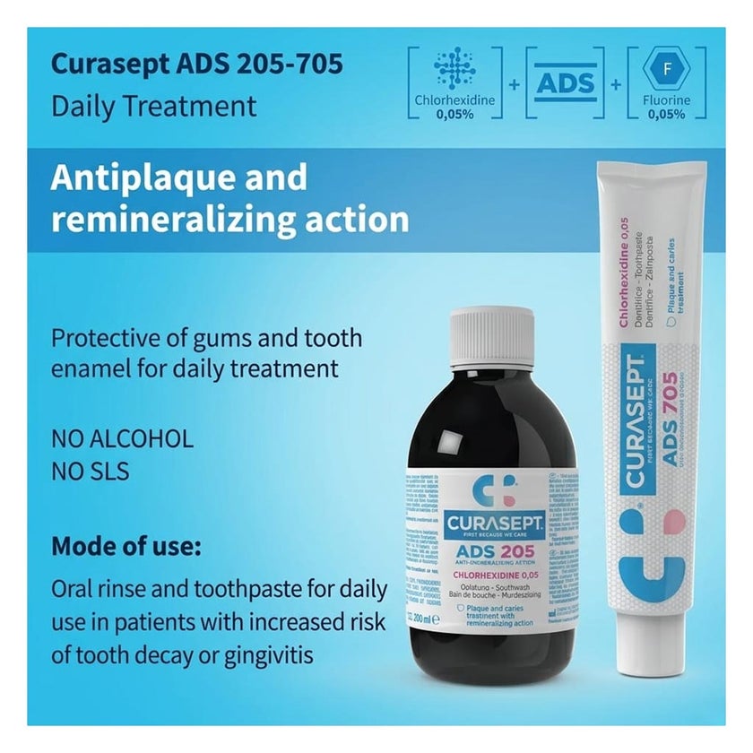 Curasept Anti Discoloration System 205 Mouthwash 200ml
