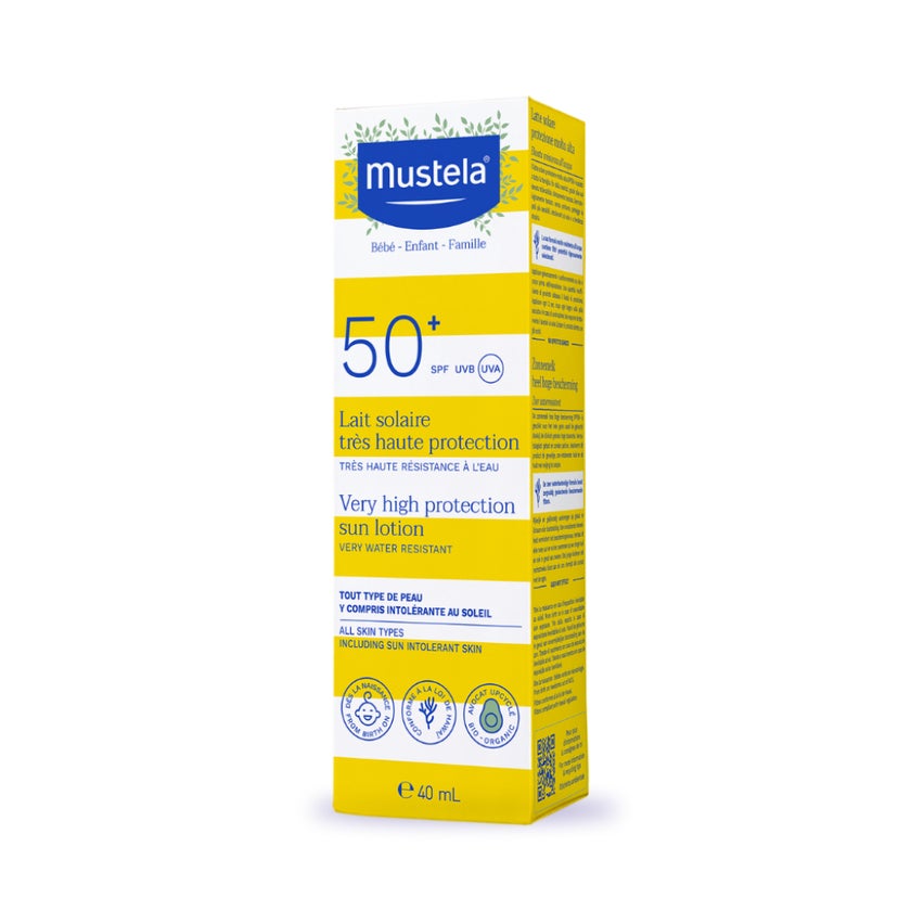 Mustela Very High Protection SPF50+ Facial Sunscreen Lotion For Baby, Water Resistant 40ml