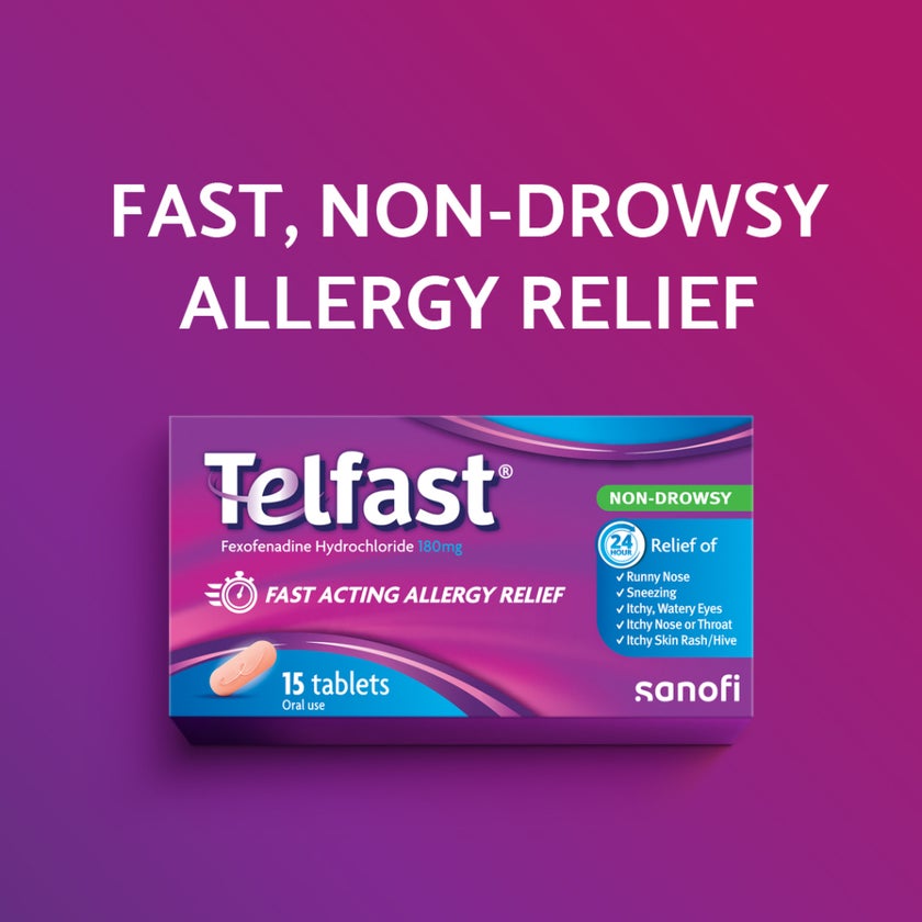 Telfast 180mg Tablets, Pack of 15's
