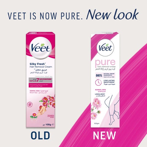 Veet Pure Hair Removal Cream, Normal Skin - 100g