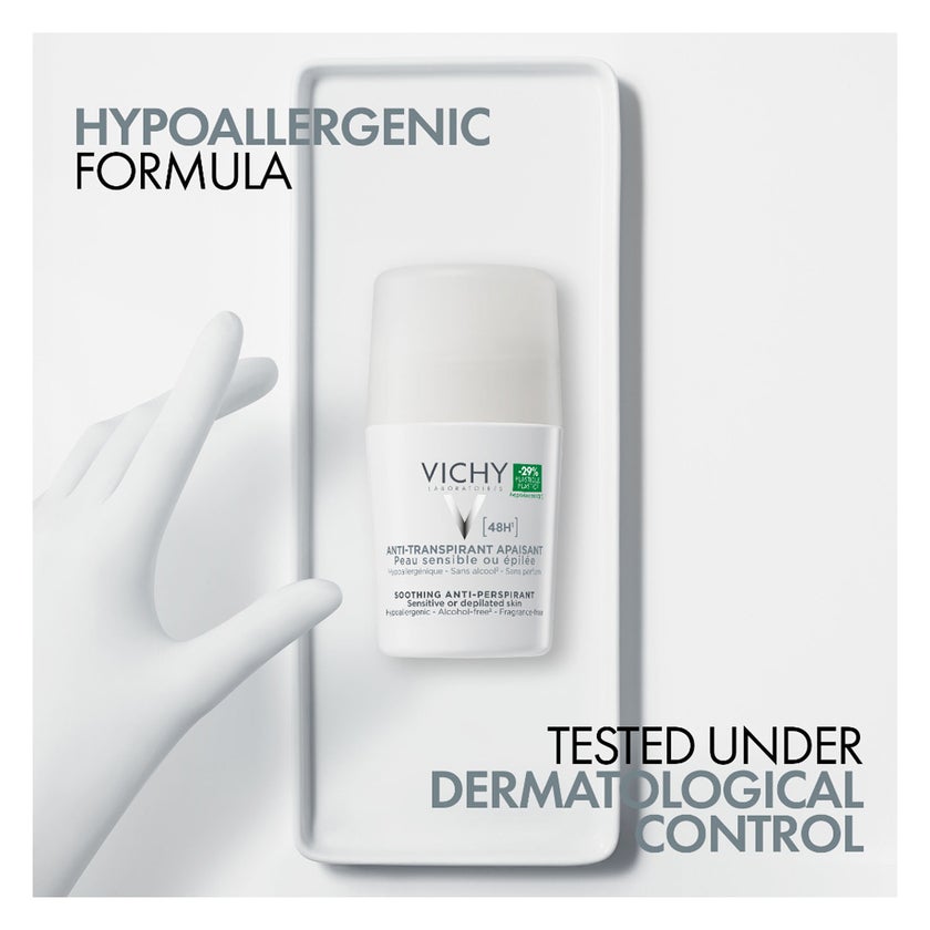 Vichy 48 Hours Anti Perspirant Sensitive Skin Deo Roll On 50ml