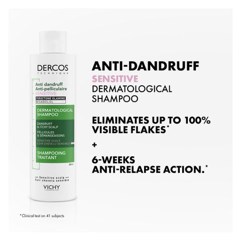 Vichy Dercos Anti Dandruff Shampoo For Sensitive Scalp 200ml