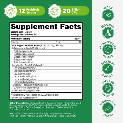 Probulin Colon Support Probiotic Capsules, Pack of 30's