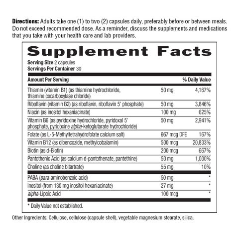 Country Life Coenzyme B-Complex Multivitamin Capsules For Energy, Pack of 60's