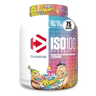 Dymatize ISO 100 Fast Absorbing Protein Powder, 100% Whey Protein Isolate, Birthday Cake, 2.3kg