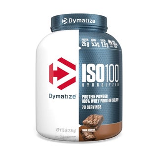 Dymatize ISO 100 Fast Absorbing Protein Powder, 100% Whey Protein Isolate, Fudge Brownie, 2.3kg