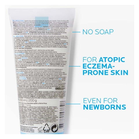 La Roche-Posay Lipikar Syndet AP+ Body Wash For Extremely Dry Atopic Eczema-Prone Skin 200ml