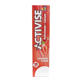 Activise Kids Multivitamin + Calcium Effervescent Tablets, Strawberry Flavor, Pack of 20's