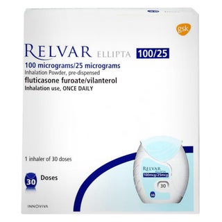 Relvar Ellipta 100mcg/25mcg Inhaler 30 Doses