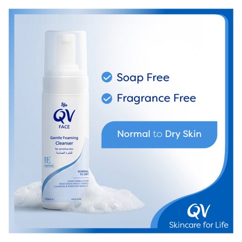 Ego QV Face Gentle Foaming Cleanser, Makeup Remover 150ml
