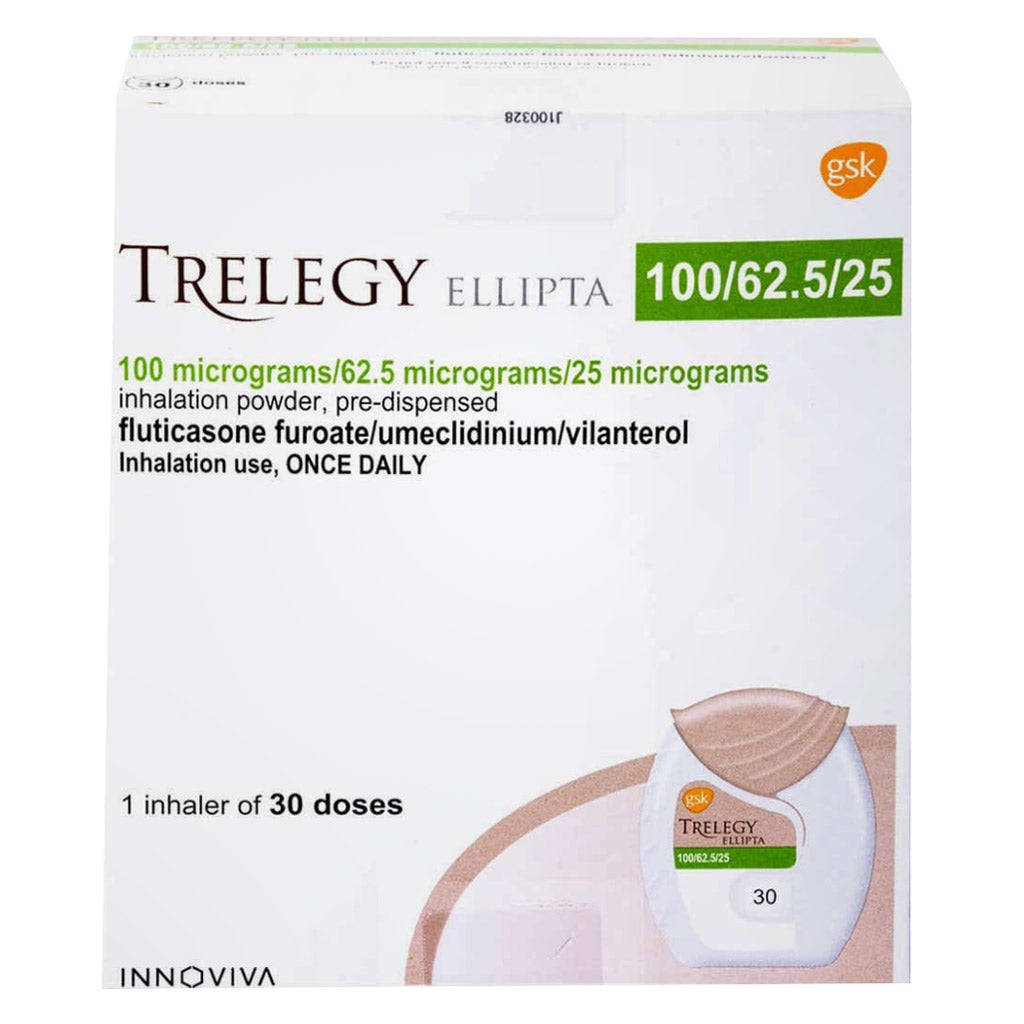 Trelegy Ellipta 100/62.5/25mcg Inhaler 30 Doses - myAster