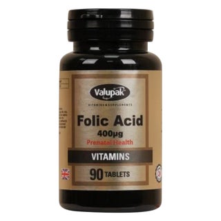 Valupak Folic Acid 400mcg Tablets, Pack of 90's